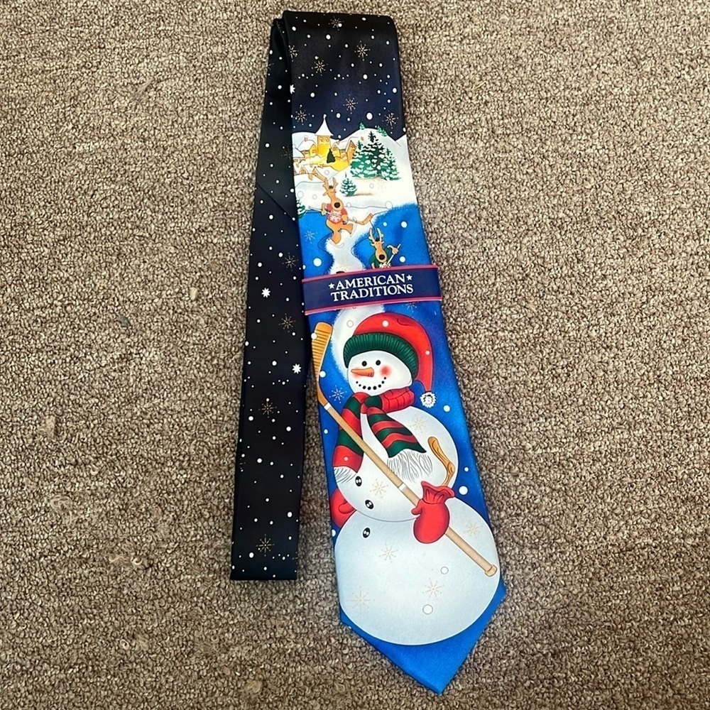 NWT American Traditions‎ Snowman Hockey Tie